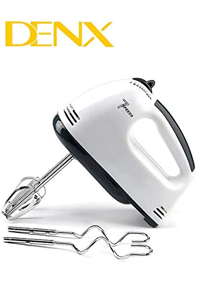 Denx مضرب بيض كهربائي أوتوماتيكي بـ 7 سرعات مصنوع من الفولاذ المقاوم للصدأ مع قابس أوروبي DX2007