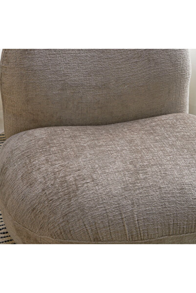 soufa dibaj Chair|Swedish Wood and Linen 93x84x79 cm- Brown