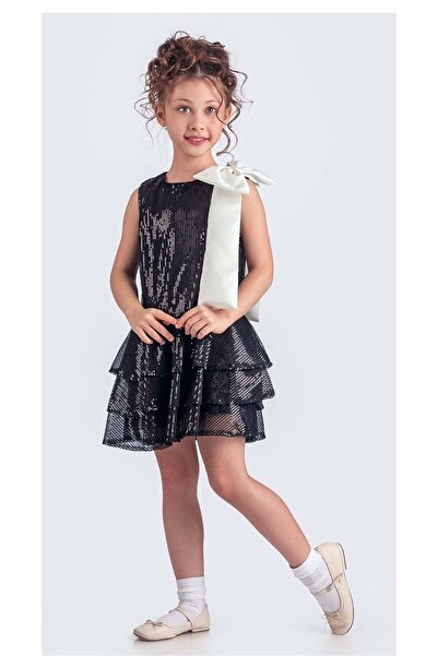 Mnk Baby&Kids Φόρεμα βραδινό φόρεμα για κορίτσια με φιόγκο με λάμψη με παγιέτ...