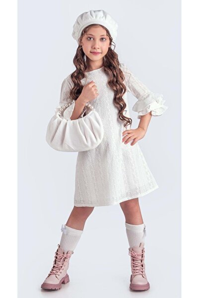 Mnk Baby&Kids Set beretă franceză Clarice pentru fete - geantă, șosete și roc...