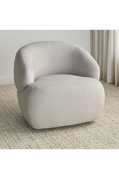 soufa dibaj Chair|Linen Chair Suitable For The Living Room, Office And Bedroom 81x86x72 cm - Light Grey