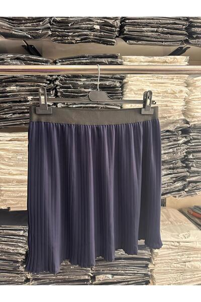 Modahiro Μπλε ελαστική πλισέ φούστα