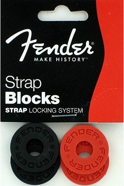 FENDER Strap Locks Gitar Askısı Kiliti Black and Red 4 Adet