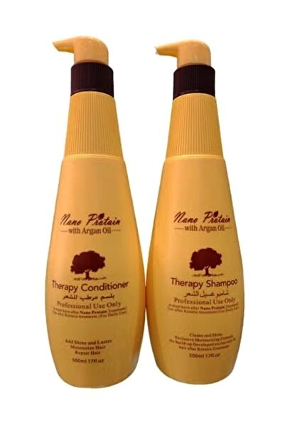 Nano شامبو ارغان 500 مل و بلسم ارغان 500 مل خاص للشعر المعالج بالكرياتين والب...