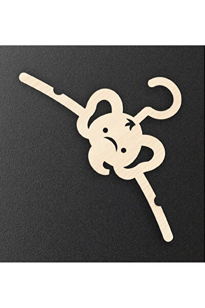 Rapithwin 5 Cute Elephant Wooden Baby Clothes Hangers