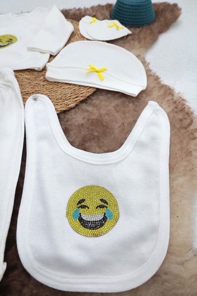 Sema Baby 5 Piece Smiley Face Hospital Release Bodysuit Set 0-3 Months