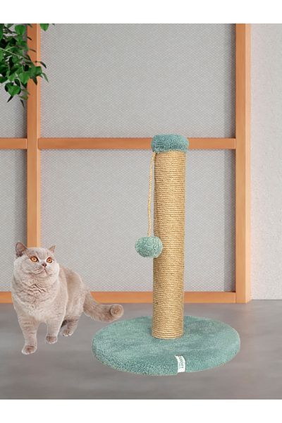 Nursoft 52 cm Cat Scratching Post - Round and Pompom Cat Scratching Post