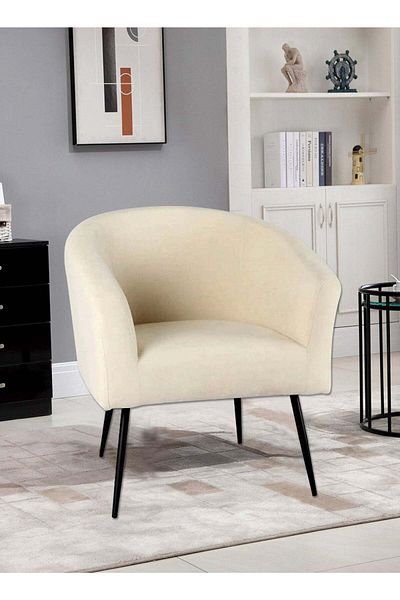 soufa dibaj Chair|Velvet Chair Suitable For The Living Room, Office And Bedroom 75x70x69 cm - Beige