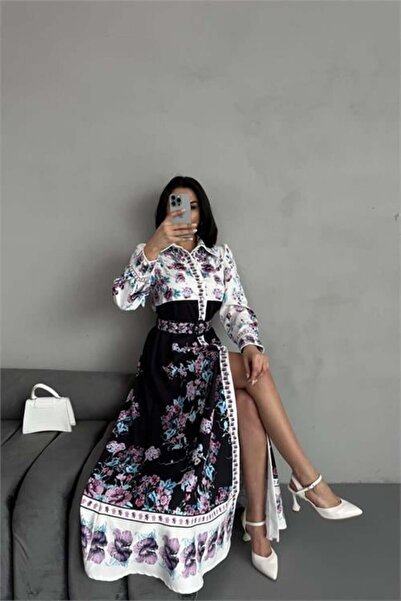 Dipmoda Γυναικείο φόρεμα Dipmoda Με φλοράλ μοτίβο Midi μήκος design DPMS25017