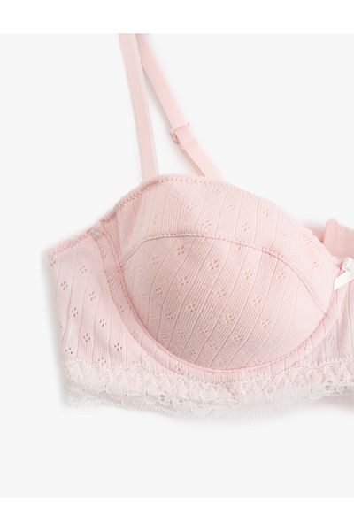 Koton Lace Detailed Unfilled Cotton Underwire Bra