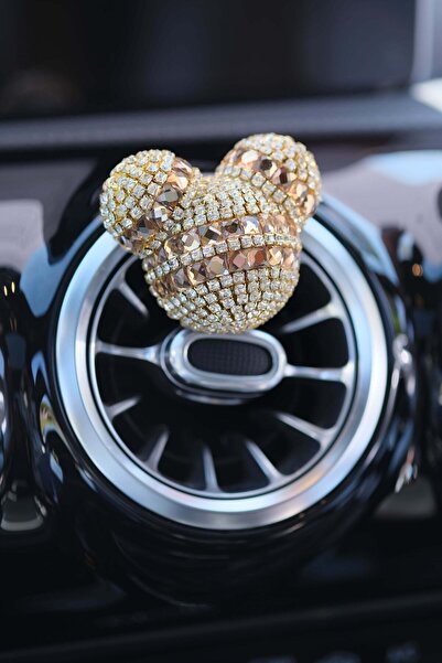 TASARIM ARABAM ATİKE ELİF AKIN Panda Koku Gold Taş & Çift Gold Baget Taş Oto ...