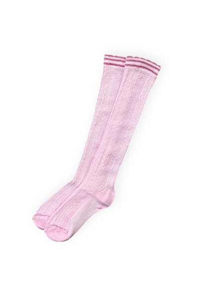 Mnk Baby&Kids РОЗОВИ ДЕСЕРТИРАНИ ДИСКОВИ ЧОРАПИ ЗА МОМИЧЕТА - M00709