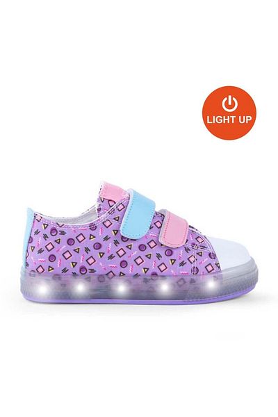 BUCKHEAD Children's Velvet Lighted Daily Shoes Buck4298 Chuck Shape