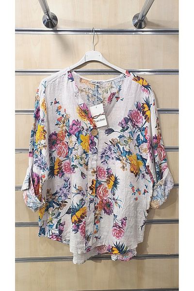 Park Moda ΡΟΖ ΜΟΤΙΦ ΚΟΥΜΠΙ ΛΕΠΤΟΜΕΡΗ ΙΤΑΛΙΚΗ ΛΙΝΑ ΜΠΛΟΥΖΑ