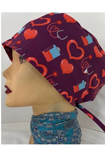 ONURTEKS İŞ ELBİSELERİ Likralı Doktor, hemşire bonesi, cerrahi bone, renkli b...