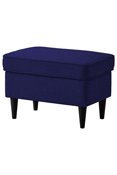 House One Chair Footstool Linen From In House with Elegant Design - Dark Blue...