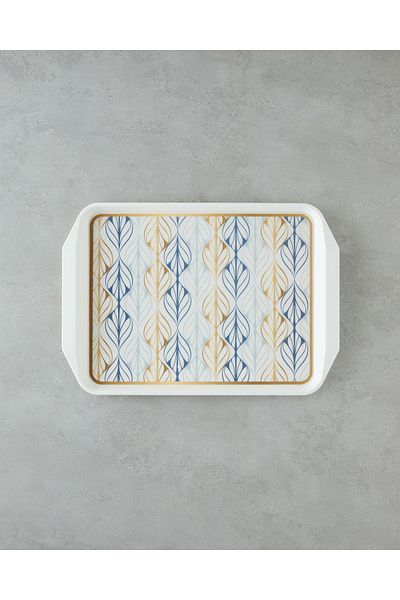 English Home Navy Blue - Gold Tones Golden Harmony Pp Non-Slip Tray 39X30 cm