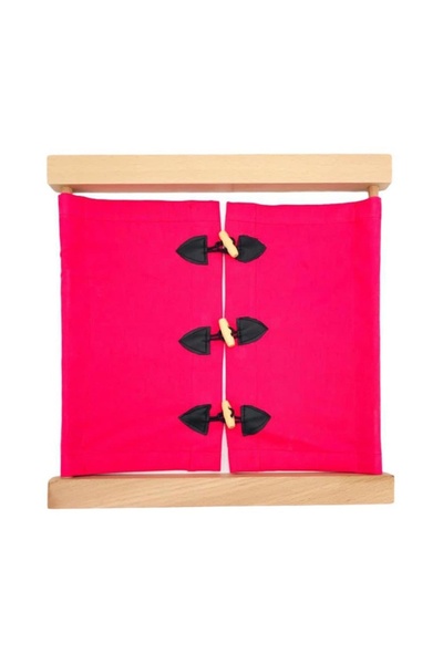 BALATOYZ Montessori Çoban Düğme Ilikleme Çalışma Çerçevesi