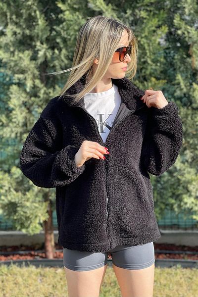 MBEY1989 Λούτρινο παλτό με όρθιο γιακά UNISEX