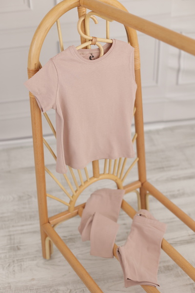 EANDCOATELİER Children's Set of Top and Bottom Cotton (T-Shirt-Long Leggings)