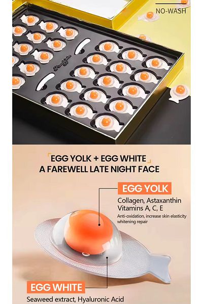 HAANY Haäny Astaxanthin Nitta Refining Mask - Glowing Skin from Night to Day! Egg Mask Face Mask