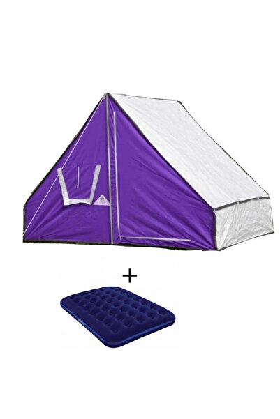 Zey Camping İzci Ormancı Dağcı Kamp Balıkçı Avcı Kamp Çadırları + Çift Kişilik Şişme Yatak