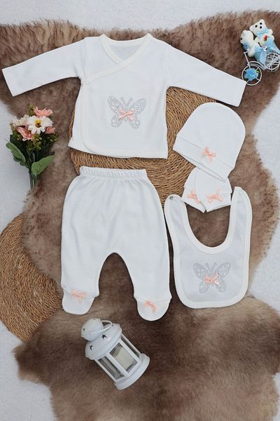 Sema Baby Sema Baby 5 Piece Hospital Outfit Set 0-3 Months Butterfly