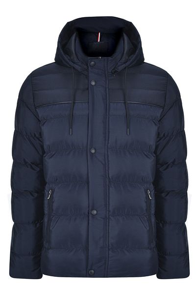 SİVAİST Sivaist Men's Hooded Water and Windproof Navy Blue Puffer Coat