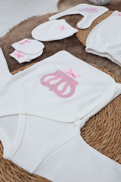 Sema Baby Sema Baby 5 Piece Hospital Outfit Set 0-3 Months Princess