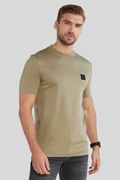 BOSS Regular Fit Bisiklet Yaka Erkek T-shirt Yeşil