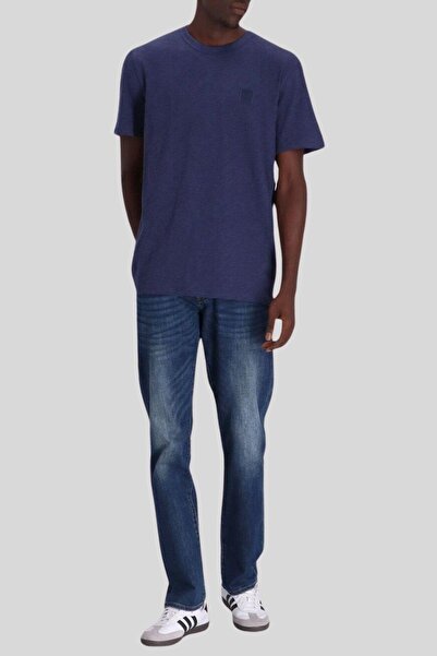 BOSS Regular Pamuklu Fit Bisiklet Yaka Erkek T-shirt Mavi