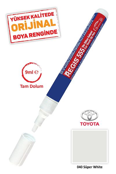 Kementaş Toyota 040 Super White Scratch Remover Auto R.pen Auto Full Cover Retouching Pens