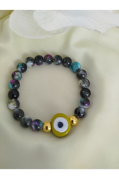 İPAR AKSESUAR Evil Eye Beaded Glass Bracelet