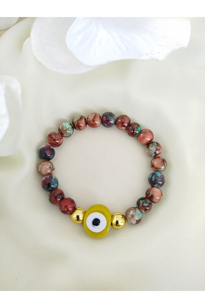 İPAR AKSESUAR Evil Eye Beaded Glass Bracelet