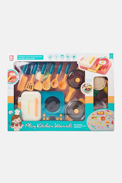Kaidile 38 Pcs Play Kitchen Utensils 38 H X 51 L X 8 W Cm, Assorted