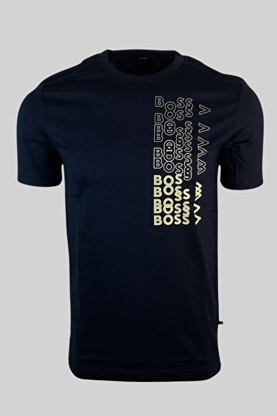 BOSS Regular Fit Bisiklet Yaka Erkek T-shirt Lacivert