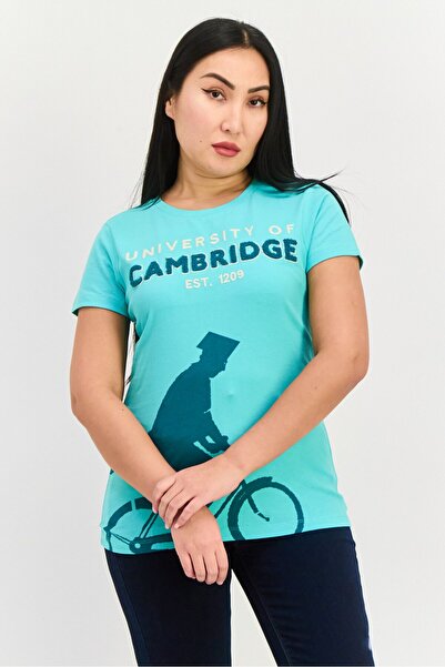 University Of Cambridge Women Crew Neck Short Sleeve Embroidered Logo T-Shirt...