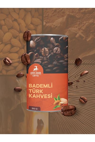 Addis Ababa Coffee 250 gr Turkish Coffee with Almond and Flavor