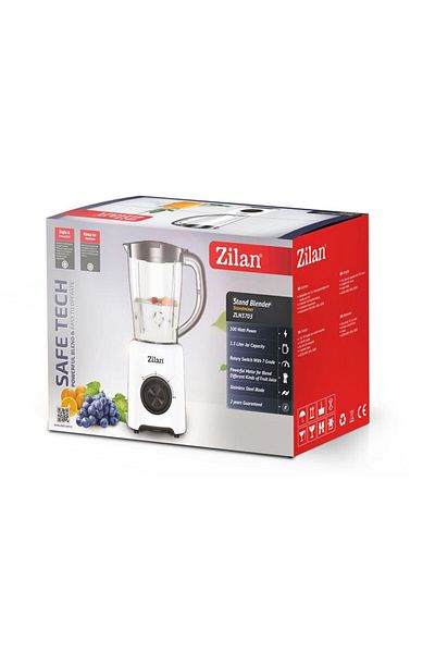 Zilan Blender Zilan ZLN-3703, 500W, 1.5L, function puls- Vas de plastic