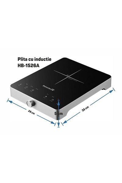 Hausberg Plita cu inductie Hausberg HB-1526AB, 2000W, control tactil, o zona degatit