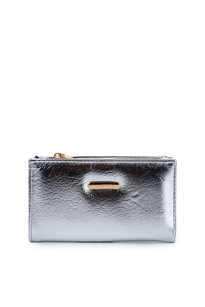 Kukura Faux Leather Women's Wallet Silver Zc195