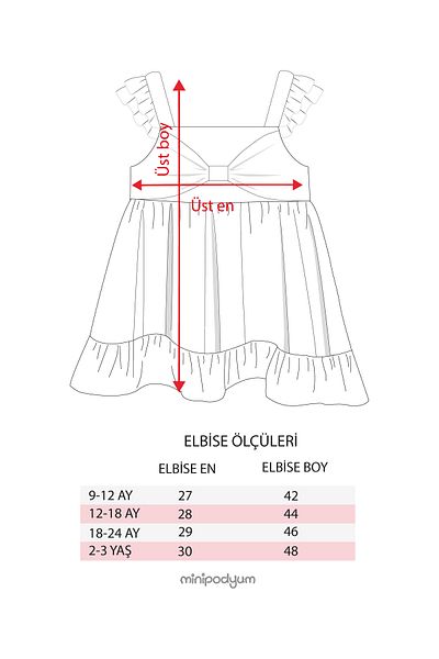 Minipodyum Baby Girl Bow Summer Dress