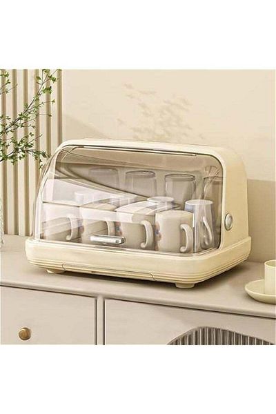 COOYA Baby Bottle Drying Rack with Lid, Vertical Dustproof for Kitchen Cabinet, Baby Bottle Organizer
