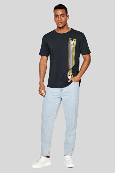 BOSS Regular Fit Bisiklet Yaka Erkek T-shirt Lacivert
