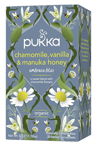 Pukka Papatya, Vanilya ve Manuka Balı Organik Bitki Çayı