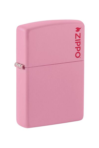 Zippo Çakmak Pink Matte Pembe Logo 238ZL-000005