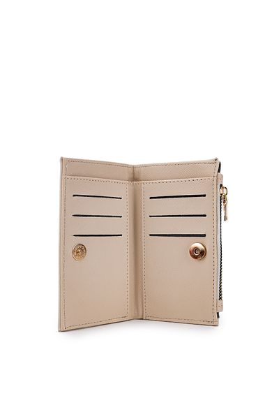 Kukura Women's Cream Wallet - Faux Leather Zc189