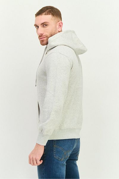 fleece factory Men Hooded Long Sleeve Heather Sweatshirt, Grey