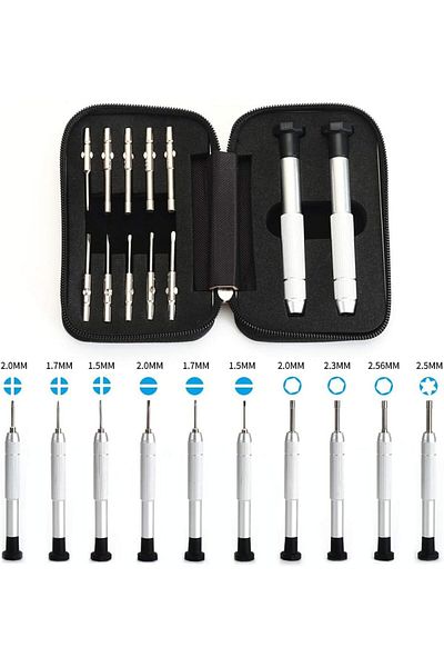 COOYA Precision Screwdriver Set, Eyeglass repair kit with 10-style screwdrivers