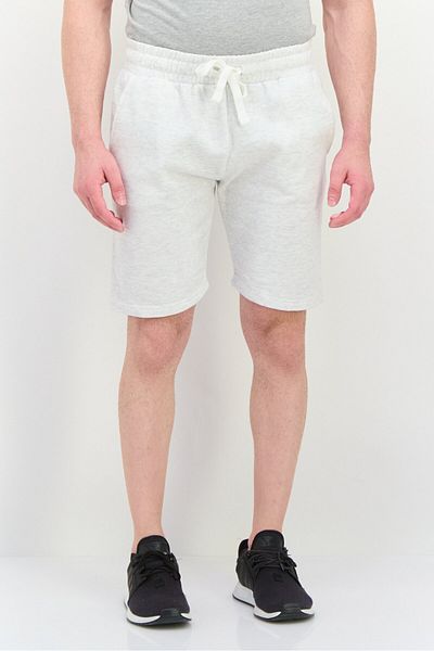 fleece factory Men Heather Drawstring Fleece Shorts, Grey